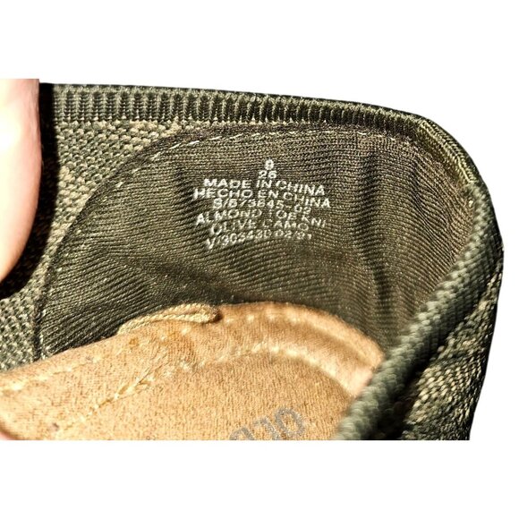 Old Navy Green Camo Print Ballet Flats Womens Size 8 Textured Canvas Slip-On Sho - Picture 9 of 9